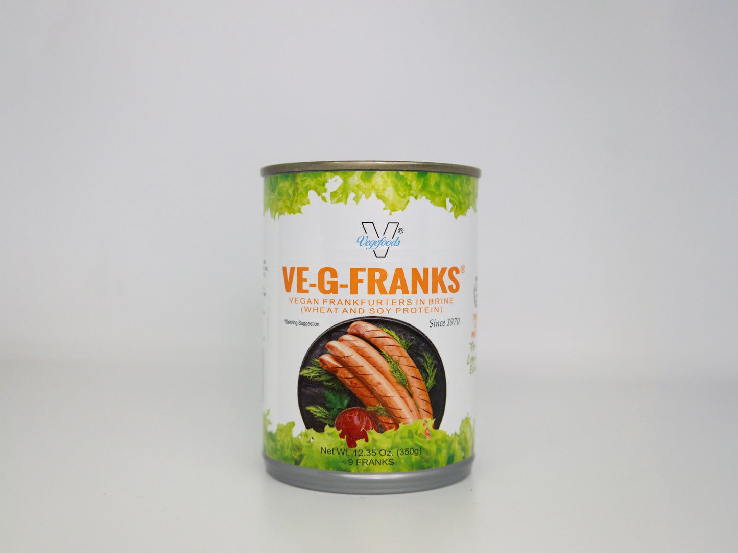 Vegefoods Ve-G-Franks (12.35 Oz. / 350g / 9 Franks)