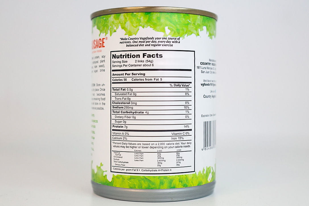 Vegefoods Ve-G-Sausage (12.35 Oz. / 350g / 12 Links)